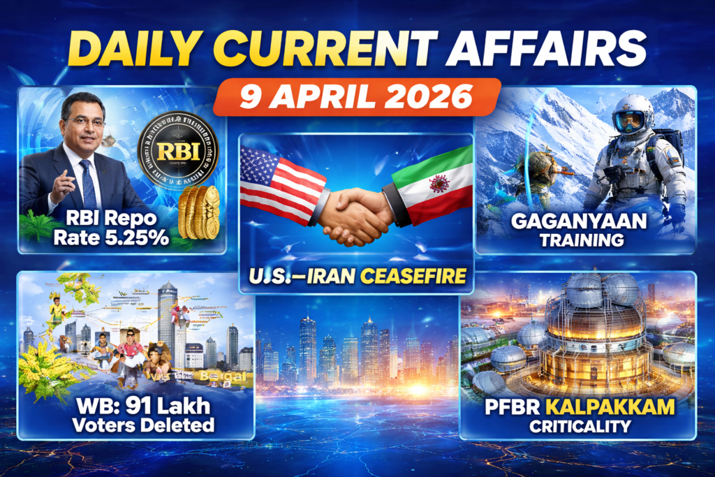 Daily Current Affairs 9 April 2026